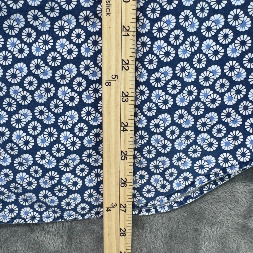 J. Crew Floral Print Button Down Shirt Stretch Organic Cotton Classic Fit‎ L